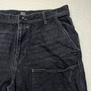 BDG Carpenter Jeans Mens 34 Black Workwear Pants - Flawed - Missing Pocket